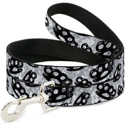 Buckle-Down Dog Leash - Brass Knuckles White/Gray/Black