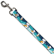 Dog Leash - Block Penguins Navy