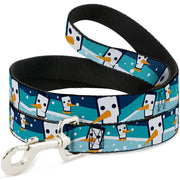 Dog Leash - Block Penguins Navy
