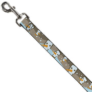 Dog Leash - Block Penguins Tan