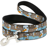 Dog Leash - Block Penguins Tan
