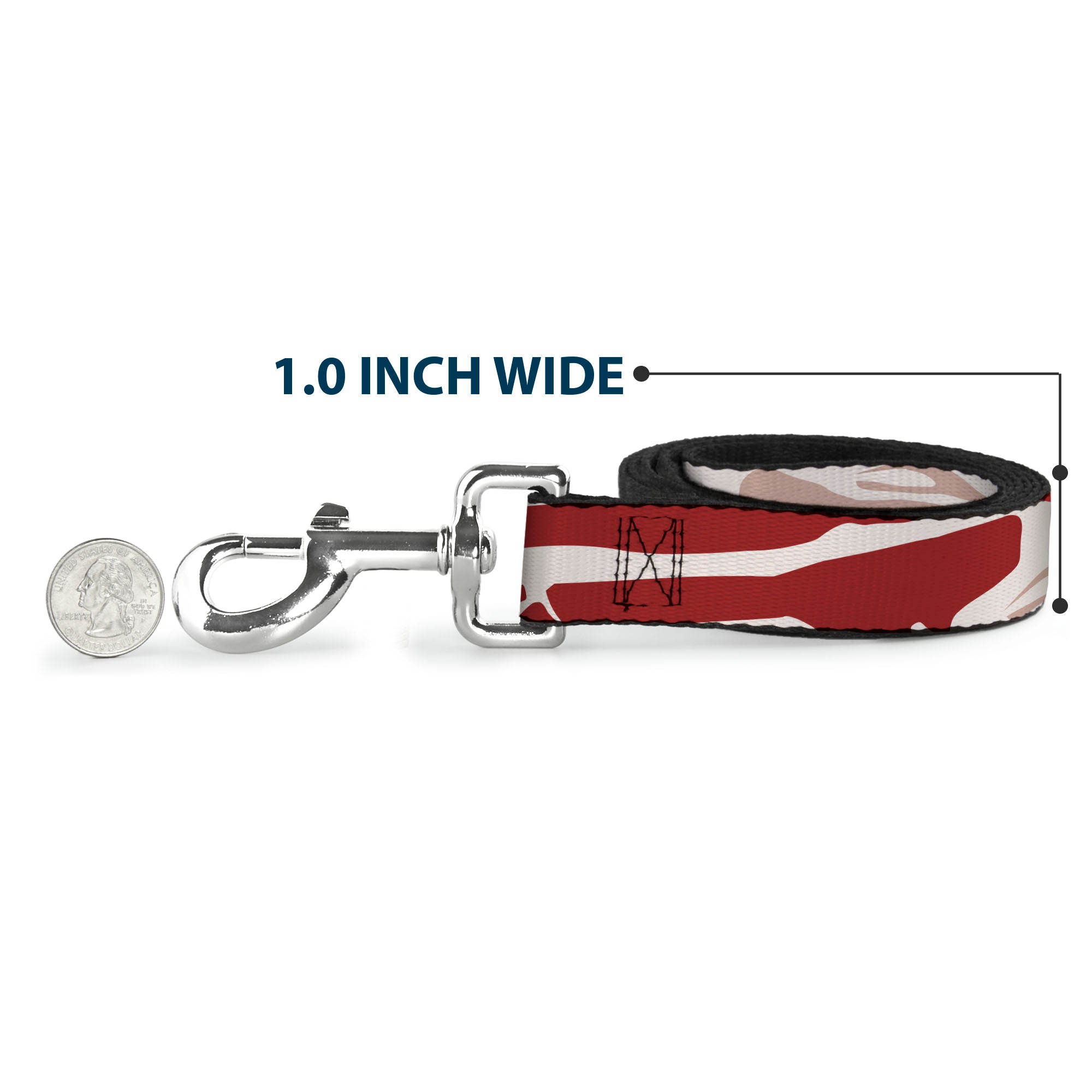 Dog Leash - Bacon CLOSE-UP