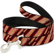 Dog Leash - Bacon Slices Maroon