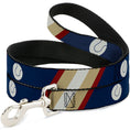 Load image into Gallery viewer, Dog Leash - Ball/Stripes Tan/Blue/Burgundy
