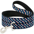 Load image into Gallery viewer, Dog Leash - Bones Blue/Tan/Red
