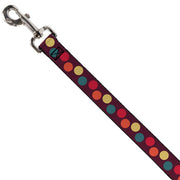 Dog Leash - Big Dots Purple/Multi Pastel