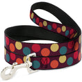 Load image into Gallery viewer, Dog Leash - Big Dots Purple/Multi Pastel
