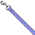 Load image into Gallery viewer, Dog Leash - Checker Baby Pink/Baby Blue
