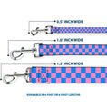 Load image into Gallery viewer, Dog Leash - Checker Baby Pink/Baby Blue
