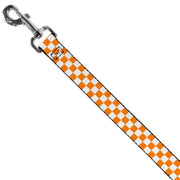 Dog Leash - Checker White/TN Orange