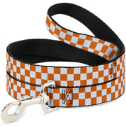 Dog Leash - Checker White/TN Orange