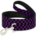 Load image into Gallery viewer, Dog Leash - Checker Black/Purple
