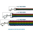 Load image into Gallery viewer, Dog Leash - Checker Black/Neon Rainbow
