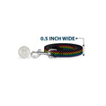 Load image into Gallery viewer, Dog Leash - Checker Black/Neon Rainbow
