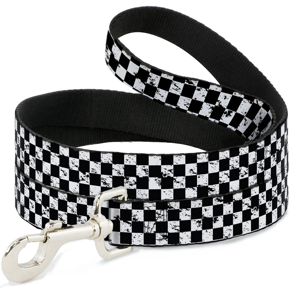 Dog Leash - Checker Weathered Black/White