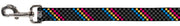 Dog Leash - Checker Stripe Black/Gray/Blue/Gold/Pink