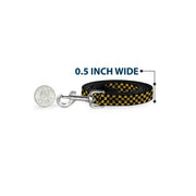 Dog Leash - Checker Weathered Black/Yellow
