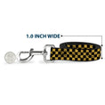Load image into Gallery viewer, Dog Leash - Checker Weathered Black/Yellow
