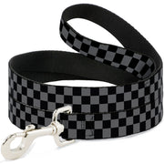 Dog Leash - Checker Black/Gray