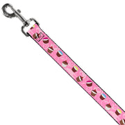 Dog Leash - Cupcake Swirls Pink/Multi Color