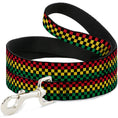 Load image into Gallery viewer, Dog Leash - Checker Black/Rasta
