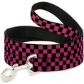 Load image into Gallery viewer, Dog Leash - Checker Black/Honeysuckle Red
