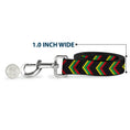 Load image into Gallery viewer, Dog Leash - Chevron Weave Black/Rasta
