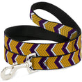 Load image into Gallery viewer, Dog Leash - Chevron Weave Gold/Purple/White
