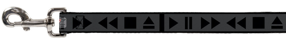 Dog Leash - Control Buttons Black/Gray