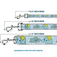 Load image into Gallery viewer, Dog Leash - Cloudy Skies Rain Clouds White/Blues
