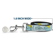 Dog Leash - Cloudy Skies Rain Clouds White/Blues