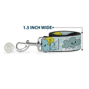 Dog Leash - Cloudy Skies Rain Clouds White/Blues