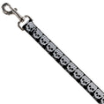 Load image into Gallery viewer, Dog Leash - Checker & Stripe Skulls Black/White/Gray
