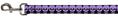 Load image into Gallery viewer, Dog Leash - Checker & Stripe Skulls Black/White/Purple
