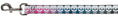 Load image into Gallery viewer, Dog Leash - Checker & Stripe Skulls Gradient Blue/Fuchsia
