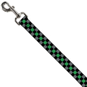 Dog Leash - Checker Black/Gray/1 Green