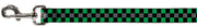 Dog Leash - Checker Black/Gray/2 Green