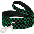 Load image into Gallery viewer, Dog Leash - Checker Black/Gray/2 Green

