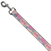 Dog Leash - Crown Princess Oval Baby Pink/Baby Blue