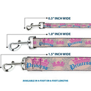 Dog Leash - Crown Princess Oval Baby Pink/Baby Blue