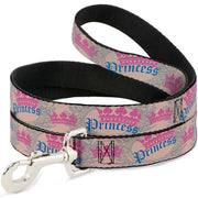 Dog Leash - Crown Princess Oval Baby Pink/Baby Blue