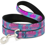 Dog Leash - Crown Princess Oval Pink/Turquoise