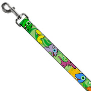Dog Leash - Cute Dinosaurs Yellow/Green