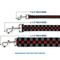 Load image into Gallery viewer, Dog Leash - Checker Black/Gray/1 Red
