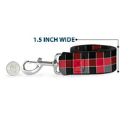 Dog Leash - Checker Mosaic Red