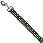 Dog Leash - Diamonds Black/Multi Color