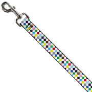 Dog Leash - Diamonds White/Multi Color