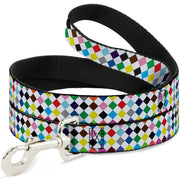 Dog Leash - Diamonds White/Multi Color