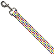 Dog Leash - Diamonds White/Multi Neon