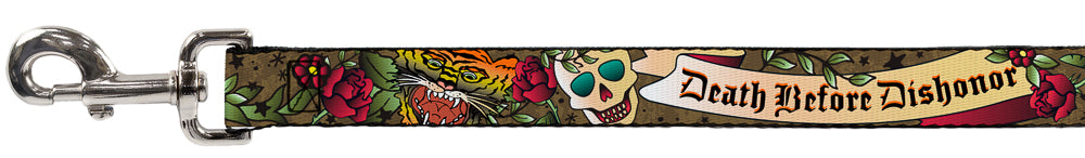 Dog Leash - Death Before Dishonor Olive